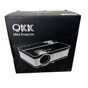 QKK Mini Projector PJ0501 Full HD LED Projector 1080P (White) Open Box